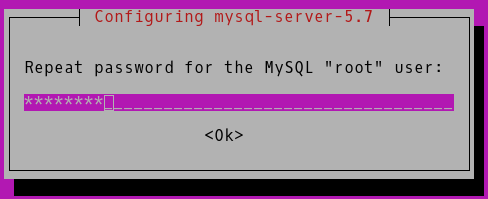 Создание пароля для mysql